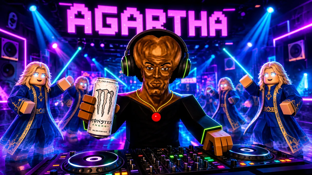 Yakub broadcasting from the Club Agartha stage